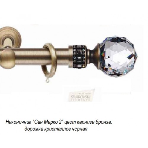 Карнизы Кристалло D20 с наконечниками Сваровски
